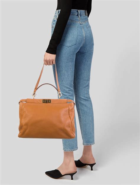 fendi selleria large peekaboo|fendi denim peekaboo.